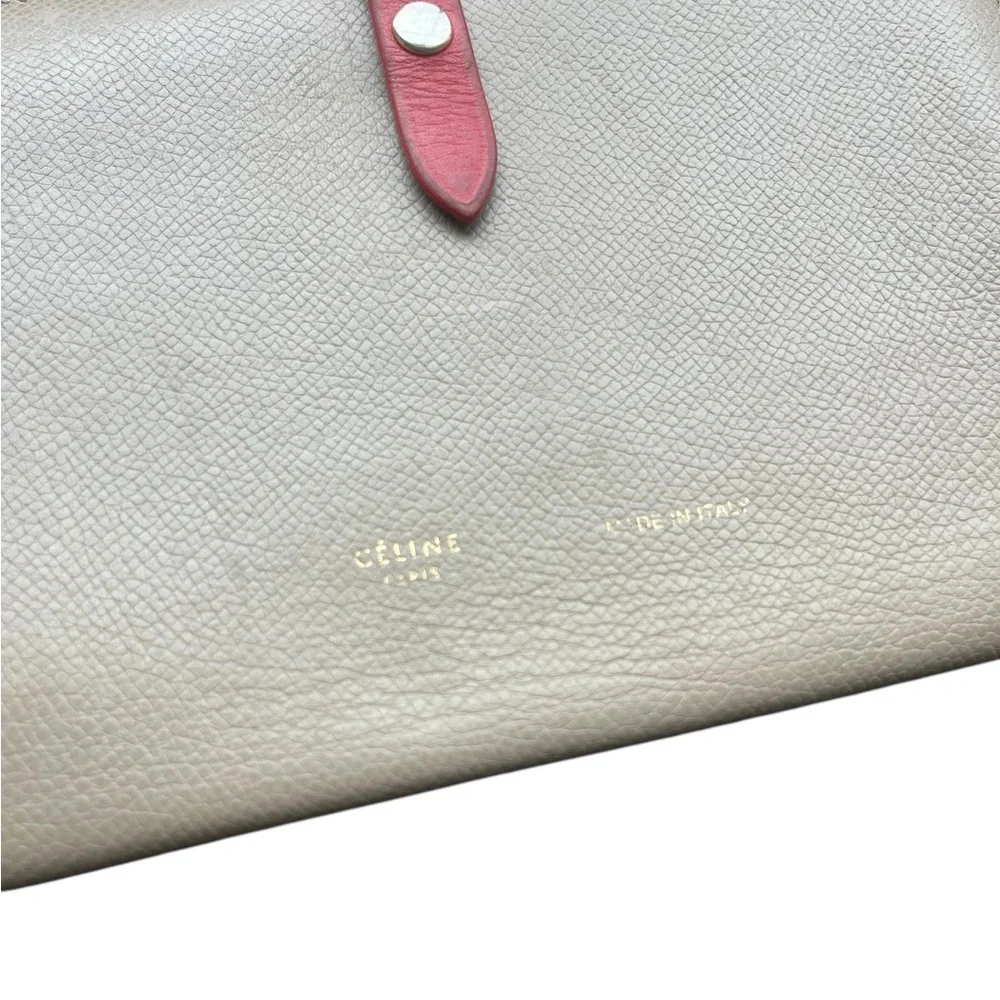 Celine Large Wallet Cream and Bright Orange/Red - Picture 3 of 7